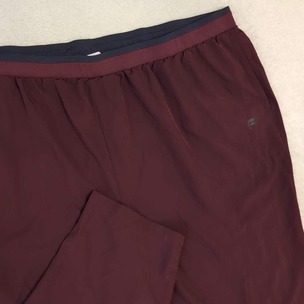 Fabletics Elastic Waist Joggers Adult 4X 44x29" Performance Stretch Burgundy Zip